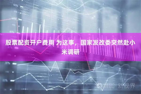 股票配资开户费用 为这事，国家发改委突然赴小米调研